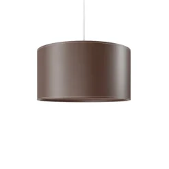 Cylinder Leather Taklampa 42 cm, Chocolate