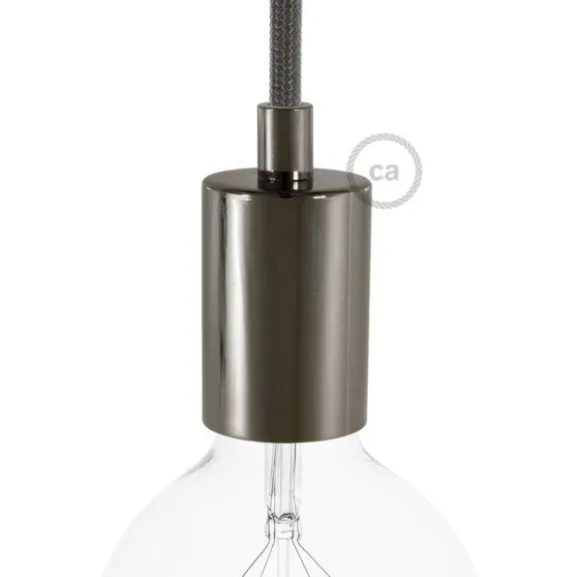 Cylindrisk lamphållare E27 i metall