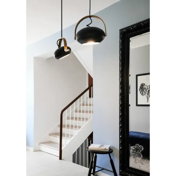 D.C Taklampa Ø18 G9, Svart / Ek