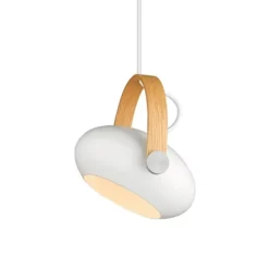 D.C Taklampa Ø18 G9, Vit / Ek