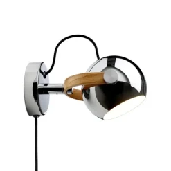 DC Vägglampa Ø12 - Krom