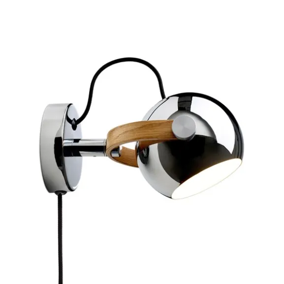 DC Vägglampa Ø12 - Krom