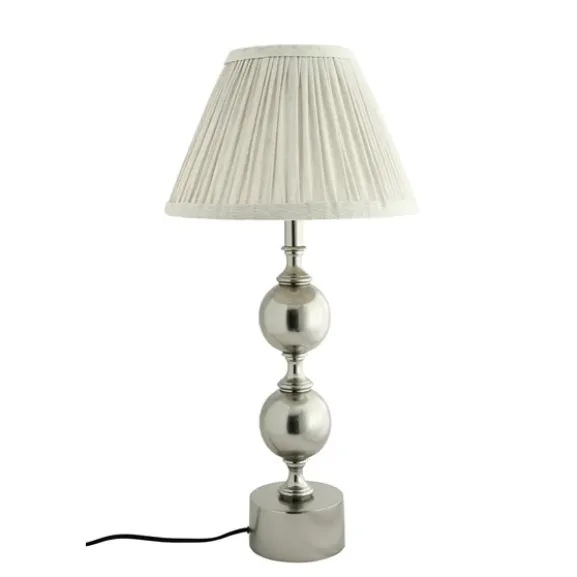 Deborah lampfot large, matt silver 50cm