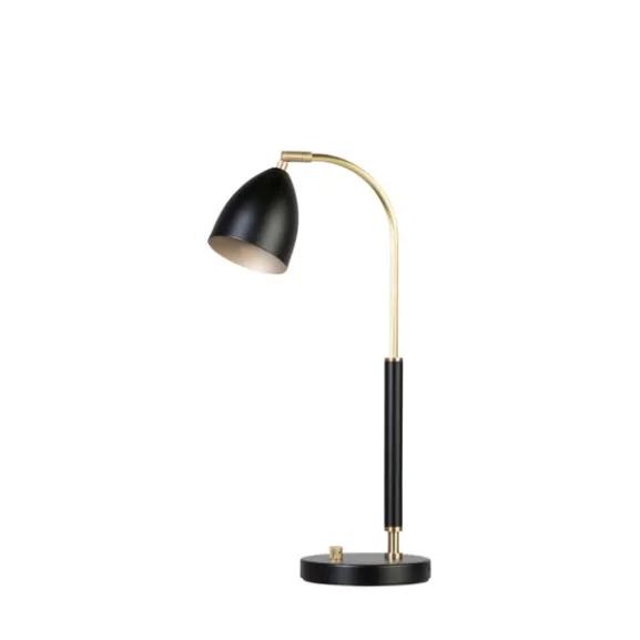 Deluxe bordslampa LED, svart/mässing 50,7cm
