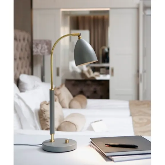 Deluxe bordslampa LED, varmgrå/mässing 50,7cm
