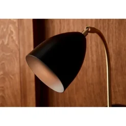 Deluxe vägglampa LED, mattsvart/mässing 22cm
