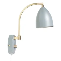 Deluxe vägglampa LED, varmgrå/mässing 22cm
