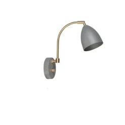 Deluxe vägglampa LED, varmgrå/mässing 22cm