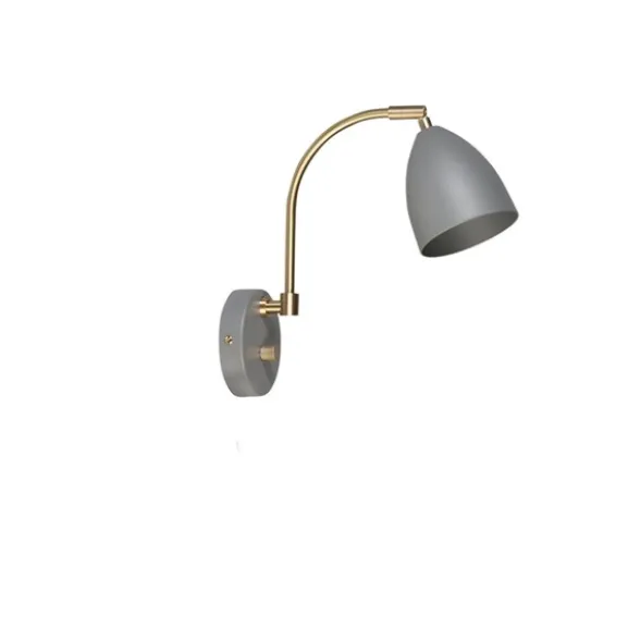 Deluxe vägglampa LED, varmgrå/mässing 22cm
