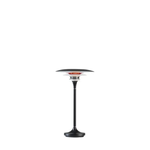 Diablo bordslampa LED, mattsvart/blankröd 20cm