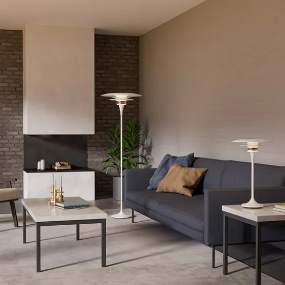 Diablo golvlampa vit/rosé silver