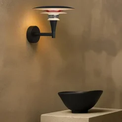 Diablo vägglampa Flat svart/Glossy red