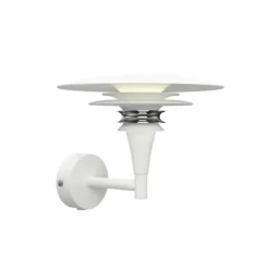 Diablo vägglampa Flat vit/chrome