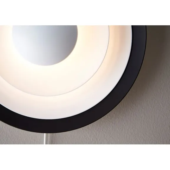 Diablo vägglampa LED, mattsvart/blankröd 30cm