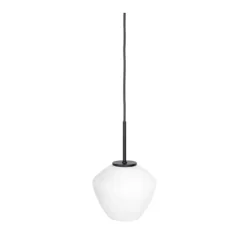 DK 1 taklampa, svart/opal 18cm