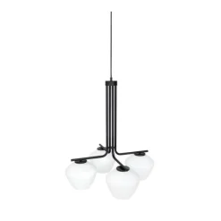 DK 4 taklampa, svart/opal 55cm
