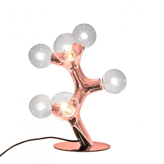Dna triple bordslampa, koppar