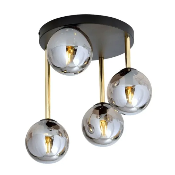 DOLCE 4 Taklampa, Svart/Guld/Grafit