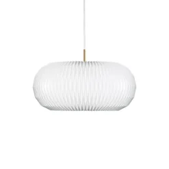 Donut pendel small, vit/mässing 47cm