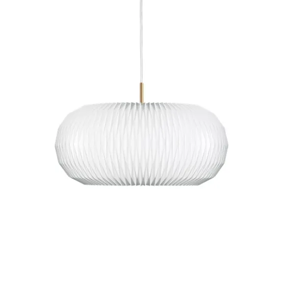Donut pendel small, vit/mässing 47cm
