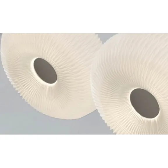 Donut pendel small, vit/stål 47cm