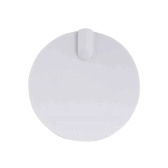Doslock med uttag för ledning, vit 10cm