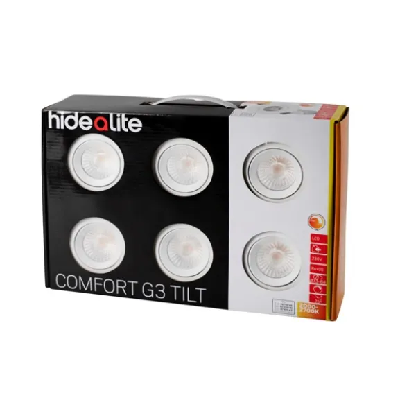 Downlight Comfort G3 Tilt 6-Pack Vit Tune