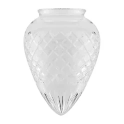 Droppskärm 80, klart rutslipat kristallglas 12cm