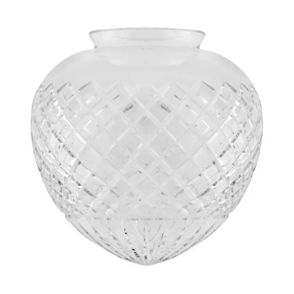 Droppskärm 100, klart rutslipat kristallglas 19cm