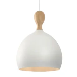 Dueodde pendel vit metall/trä Ø30cm