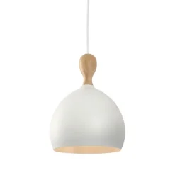Dueodde pendel vit metall/trä Ø18cm