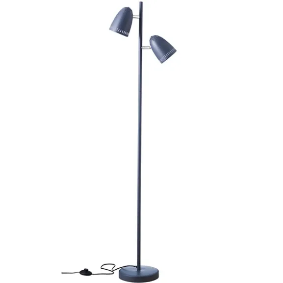 Dynamo Twin Floor Lamp , Matt Almost Black