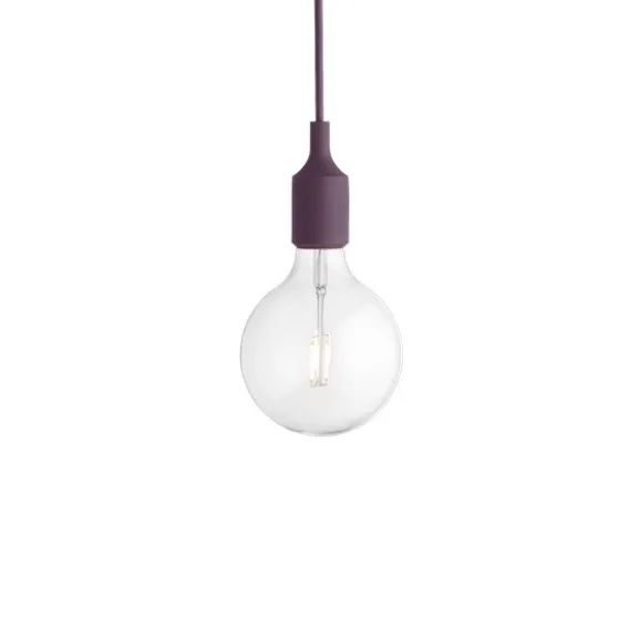 E27 Pendel LED takupphäng, burgundy