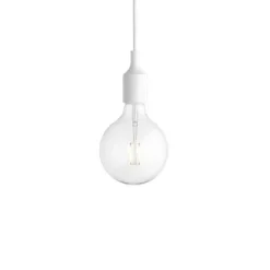 E27 Pendel LED takupphäng, vit
