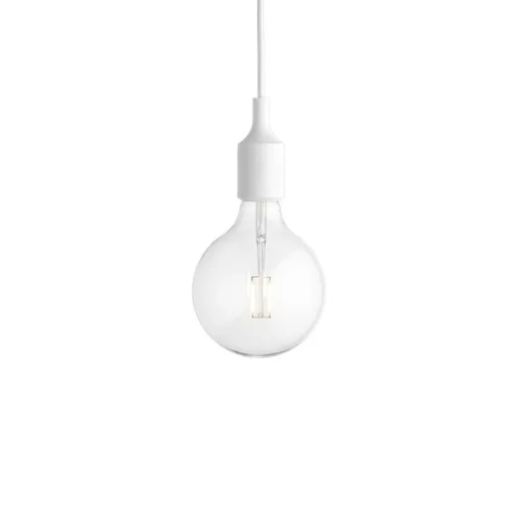 E27 Pendel LED takupphäng, vit