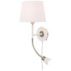 EKETORP vägglampa, vit/stål
