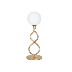 Eld 1 klot bordslampa, råmässing/opal 50cm