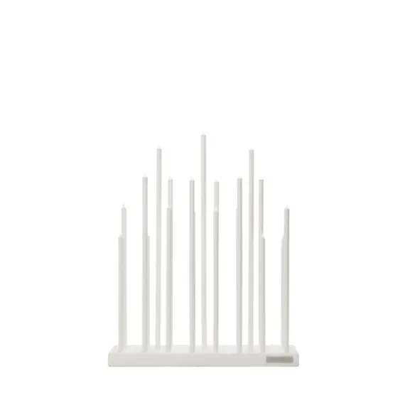 Elflugan adventsljusstake, kritvit 36cm