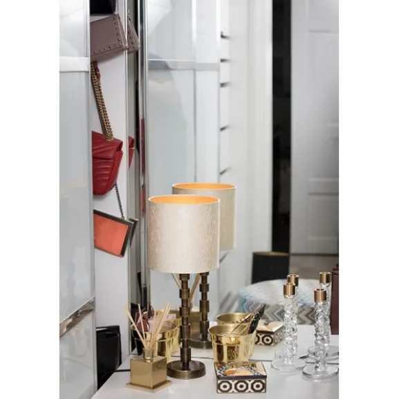 Erica lampskärm, cream/gold 19cm