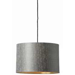Erica lampskärm, grå/guld 40 cm