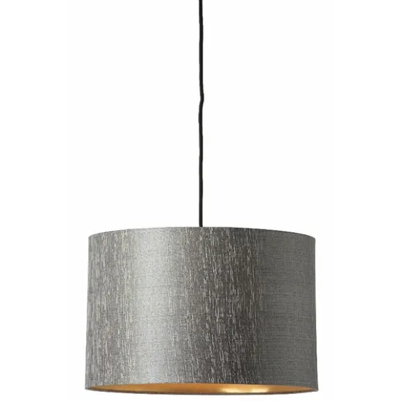 Erica lampskärm, grå/guld 40 cm