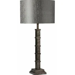 Erica lampskärm, grå/guld 40 cm