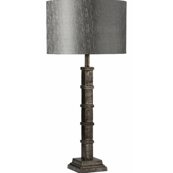 Erica lampskärm, grå/guld 40 cm