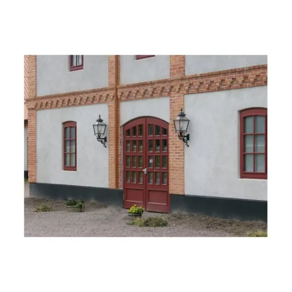 Eriksberg vägglykta m gjuten arm, koppar/svart