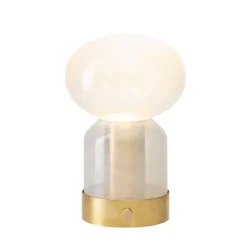 Essence glas Misty portable bordslampa, mässing/glas