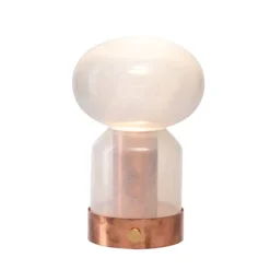 Essence, glas Misty portabel bordslampa, koppar/glas