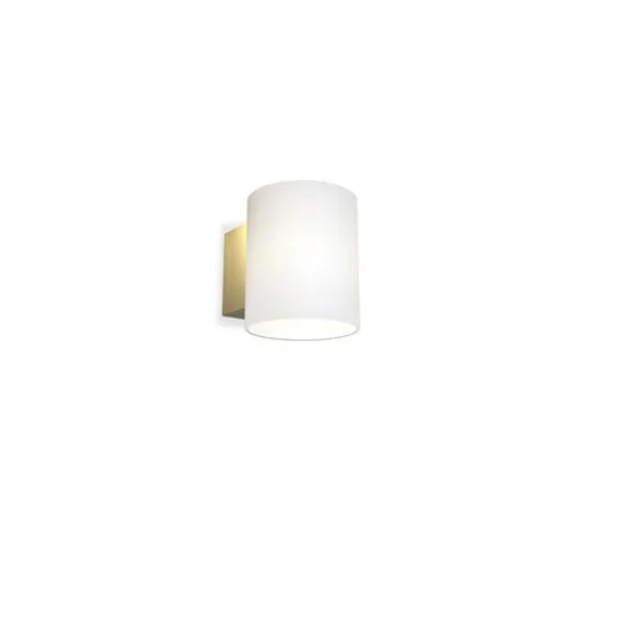 Evoke vägglampa S satin brass/opal G9
