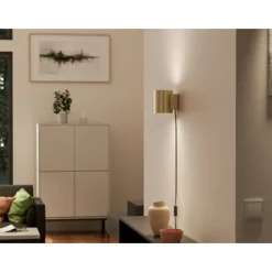 Evoke vägglampa S satin brass/sat brass G9