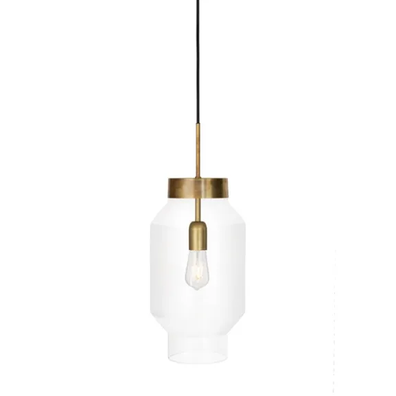 Fenomen taklampa stor, råmässing/klar