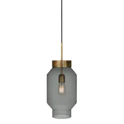Fenomen taklampa stor, råmässing/rökfärgat